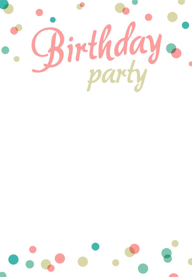 Birthday Party Invitation Template Example Birthday Party Invitation Template Example