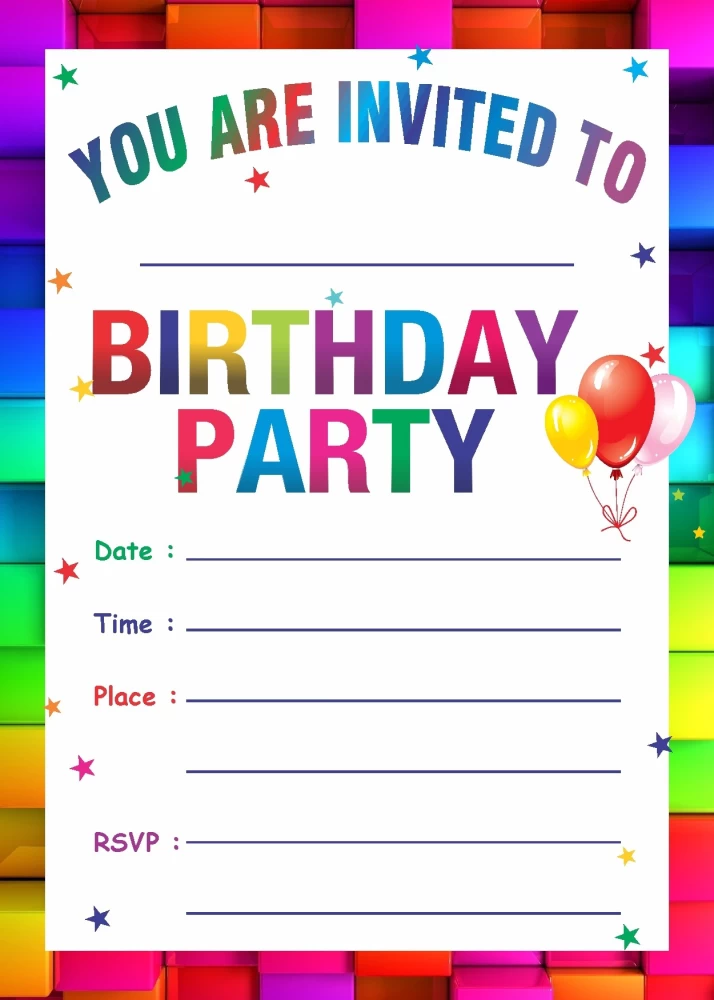 Birthday Party Invitation Template Sample Birthday Party Invitation Template Sample