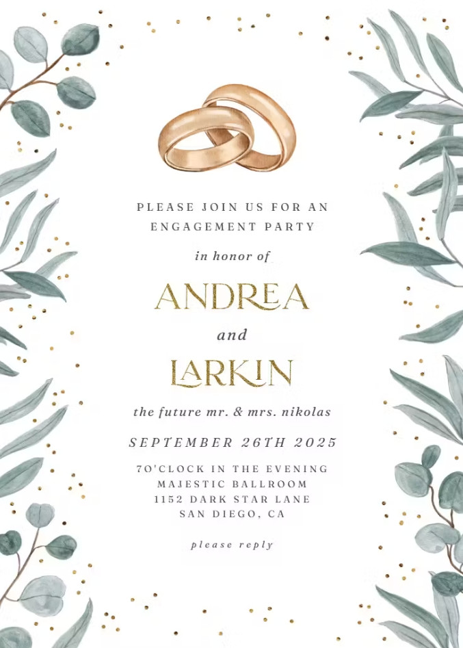 Engagement Party Invitation Template Sample Engagement Party Invitation Template Sample