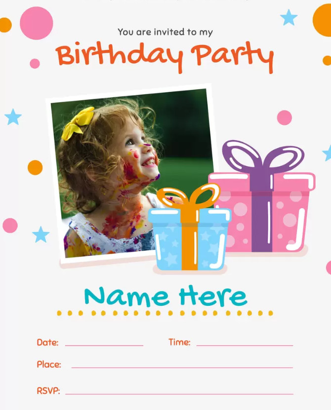 Example of Birthday Party Invitation Template Example of Birthday Party Invitation Template