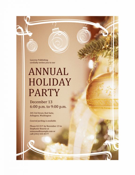 Example of Holiday Party Invitation Template Example of Holiday Party Invitation Template