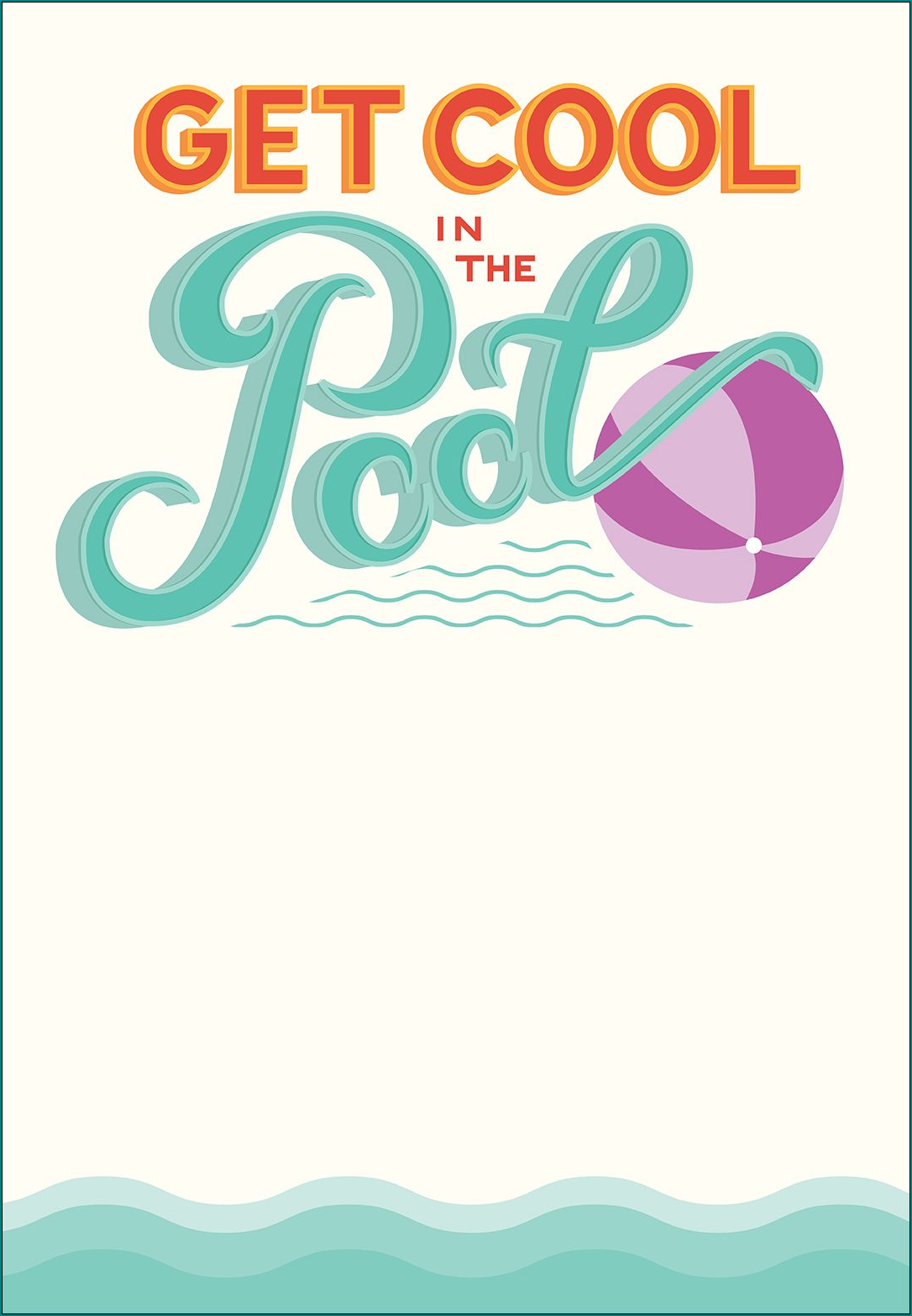 Example of Pool Party Invitation Template Example of Pool Party Invitation Template