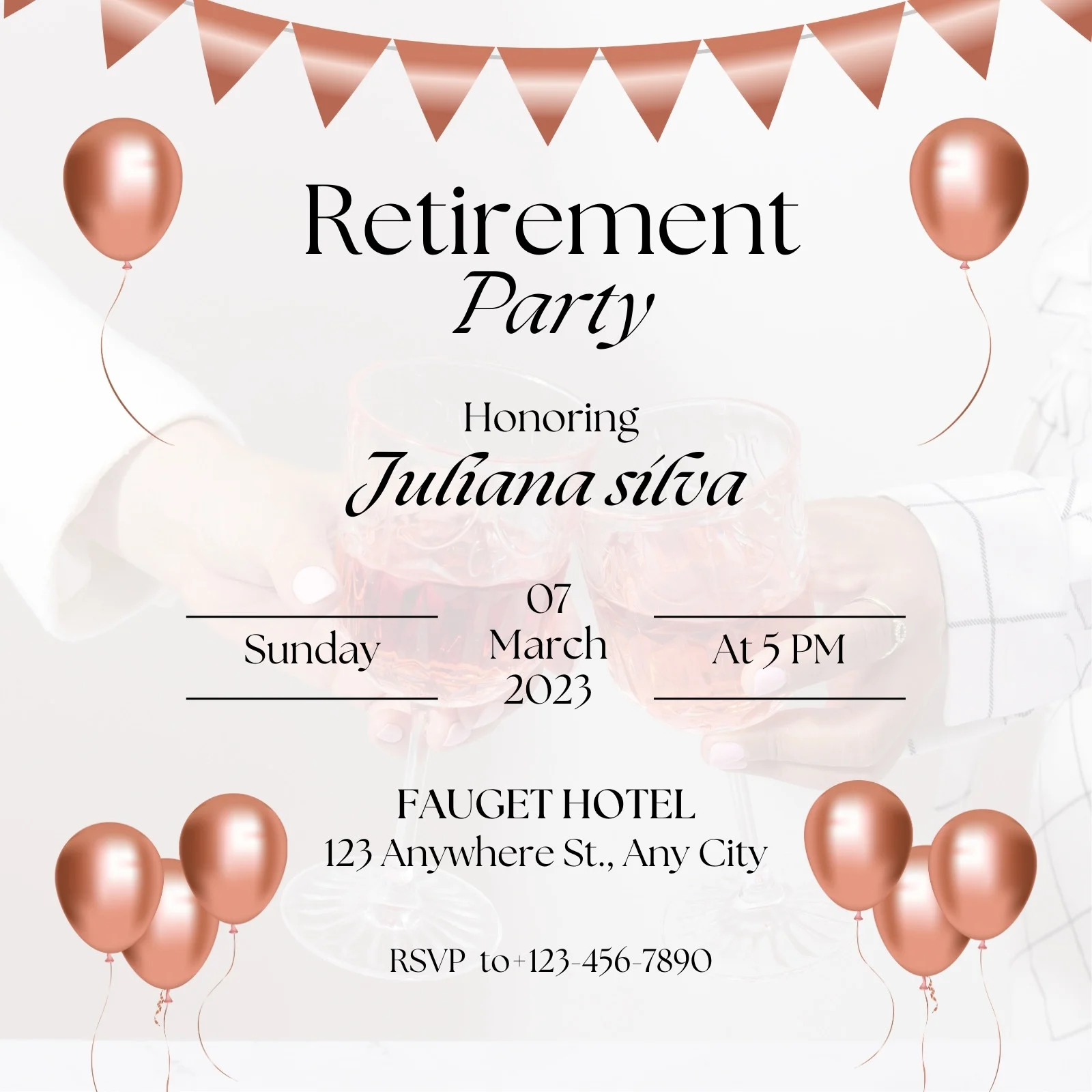 Example of Retirement Party Invitation Template Example of Retirement Party Invitation Template