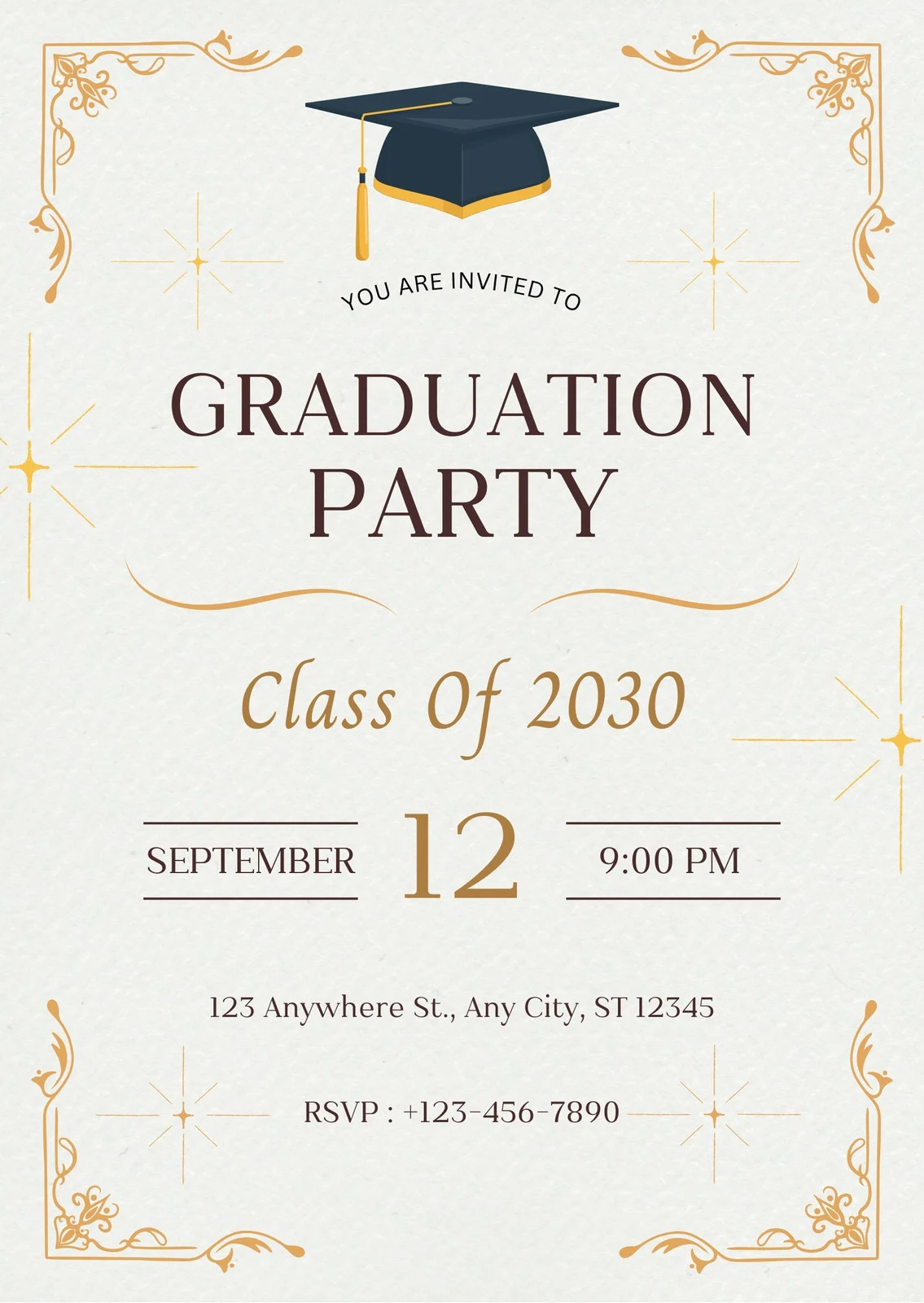 Graduation Party Invitation Template Example Graduation Party Invitation Template Example