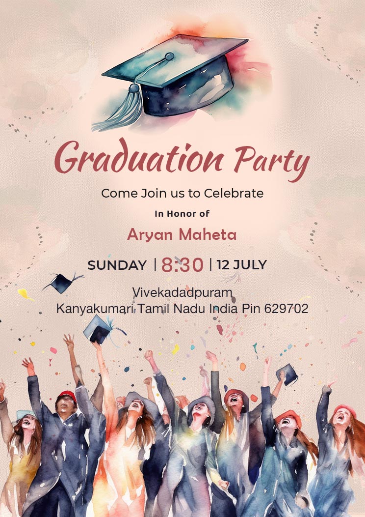Graduation Party Invitation Template Sample Graduation Party Invitation Template Sample