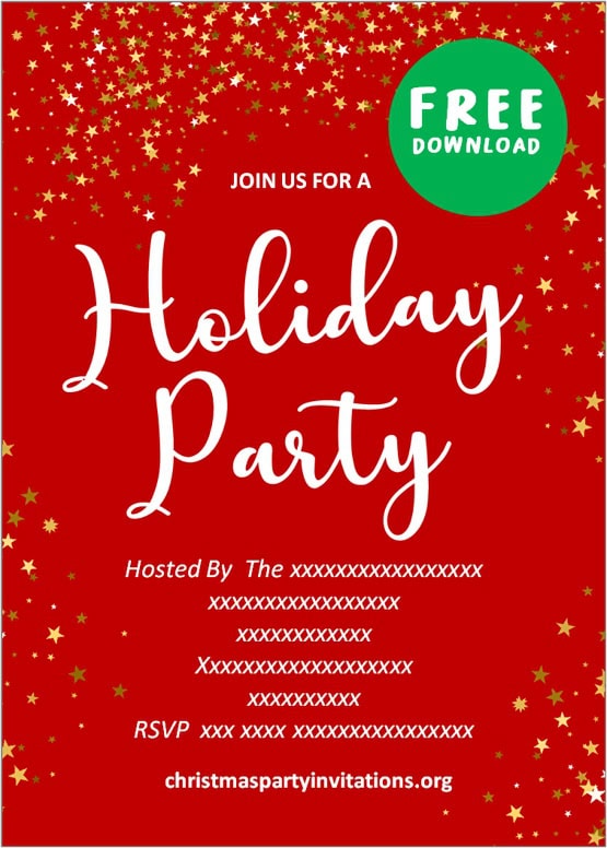 Holiday Party Invitation Template Sample Holiday Party Invitation Template Sample