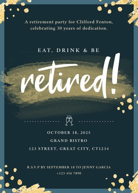 Retirement Party Invitation Template Example Retirement Party Invitation Template Example