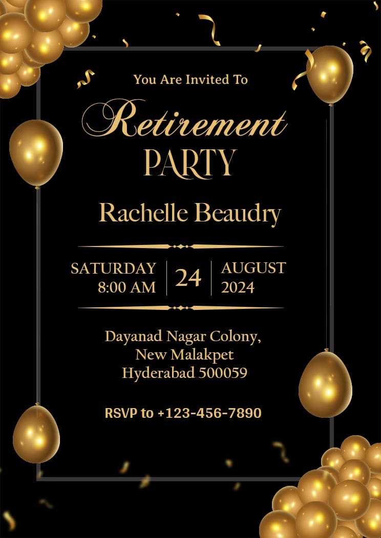 Retirement Party Invitation Template Sample Retirement Party Invitation Template Sample