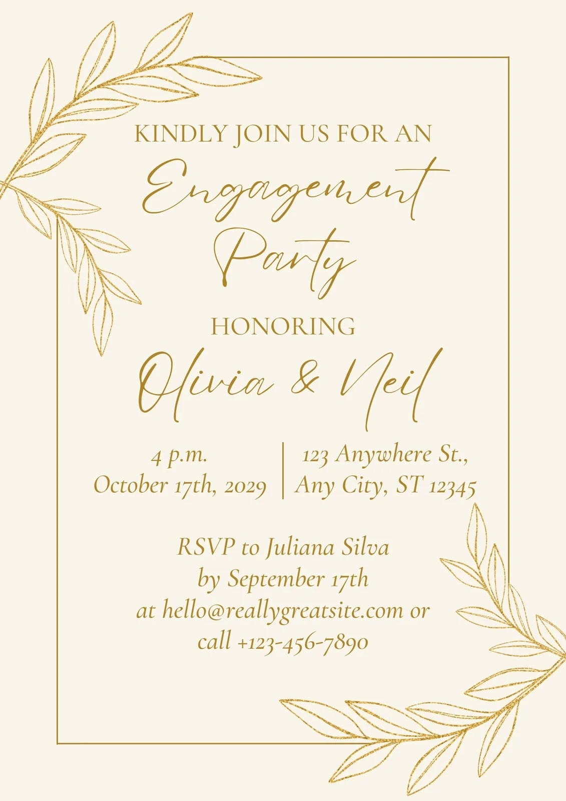 Sample of Engagement Party Invitation Template Sample of Engagement Party Invitation Template