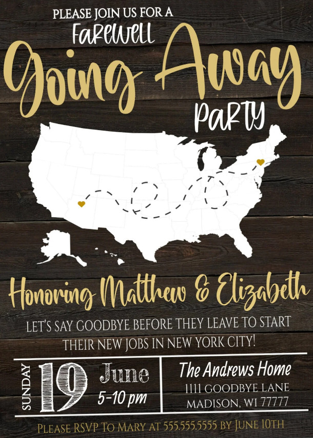 Sample of Going Away Party Invitation Template Sample of Going Away Party Invitation Template