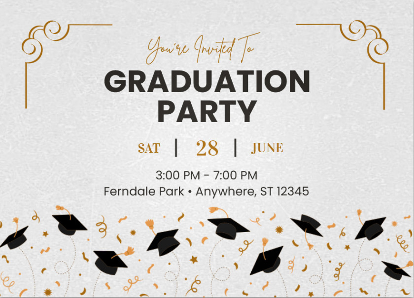 Sample of Graduation Party Invitation Template Sample of Graduation Party Invitation Template