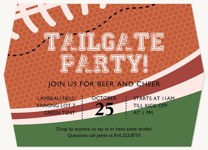 Sample of Tailgate Party Invitation Template Sample of Tailgate Party Invitation Template